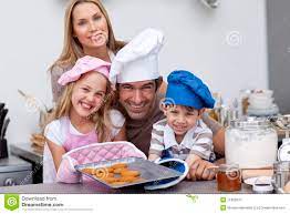 Family Baking Biscuits In The Kitchen Stock Image - Image of cooking,  female: 11662837